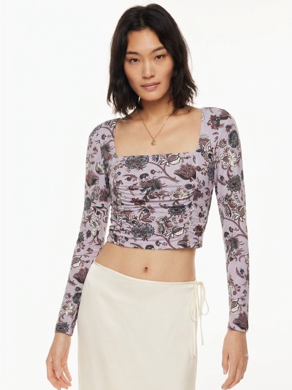 Aritzia Wilfred Lydia Top Size Medium NWT Floral Long Sleeve Cottagecore Fall